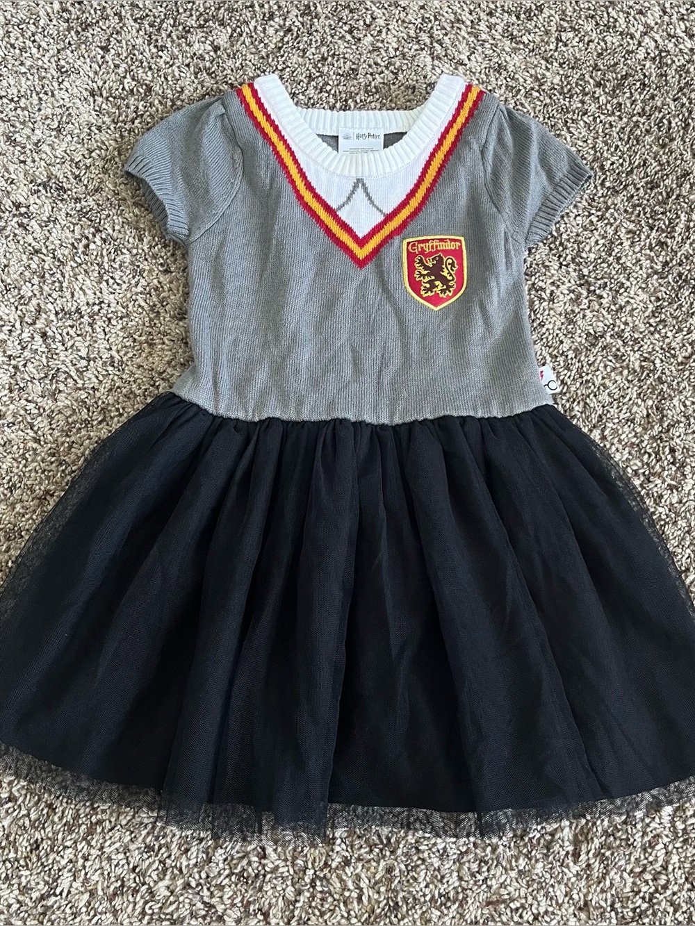 Girls Harry Potter Dress - Gryffindor - Tulle Skirt - Size 3T